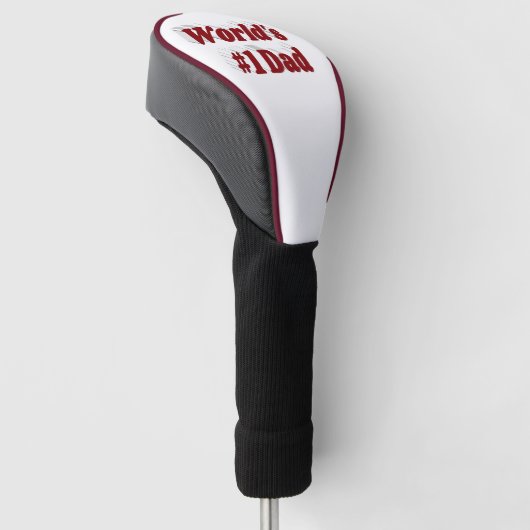 Vater burgundy text golf headcover (angewinkelt)