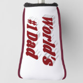 Vater burgundy text golf headcover (Rotieren 90)