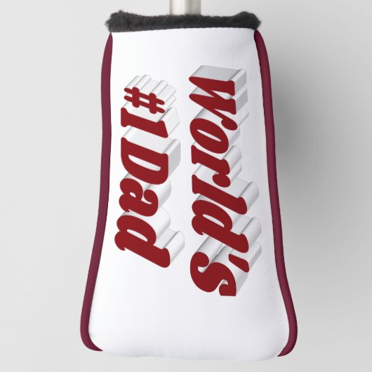 Vater burgundy text golf headcover (Rotieren 90)