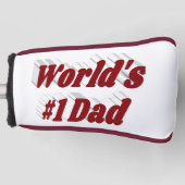 Vater burgundy text golf headcover (Vorderseite)