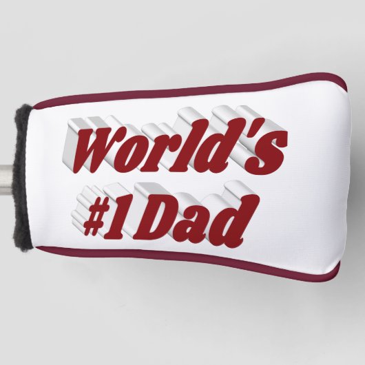 Vater burgundy text golf headcover (Vorderseite)