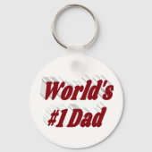 Vater burgundy text schlüsselanhänger (Vorderseite)