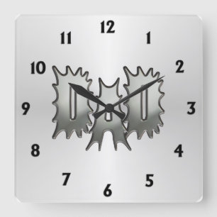 Vater Bursting Quadratische Wanduhr