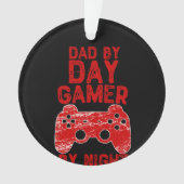 Vater by Day Gamer by Night - Videospiele Ornament (Vorderseite)