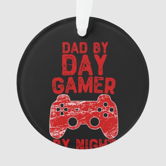 Vater by Day Gamer by Night - Videospiele Ornament (Vorderseite)