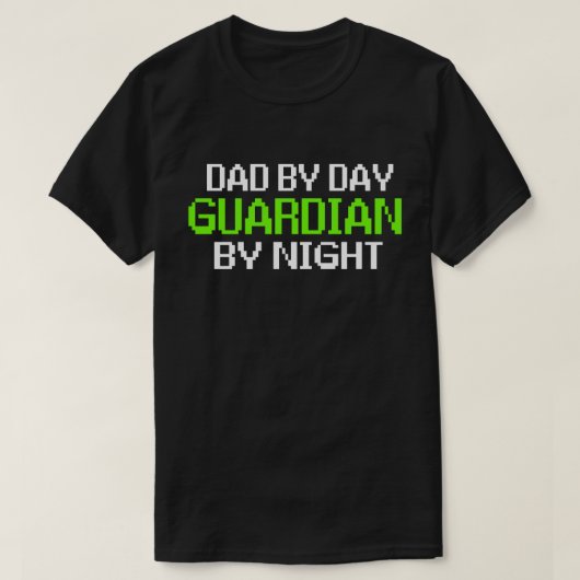 Vater by Day Guardian By Night Gaming T - Shirt (Design vorne)