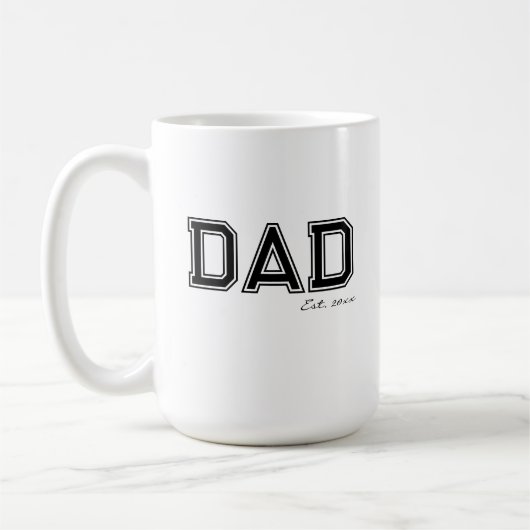 "Vater" "ca. 20xx" Vatertag Geburtstagsgeschenk Kaffeetasse (Links)
