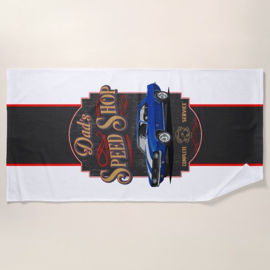 Vater Camaro Speed Shop Strandtuch (Vorderseite)