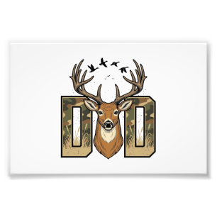 Vater-Camouflage-Hirsch-Vektor-Shirt-Design_1 Fotodruck