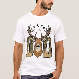 Vater-Camouflage-Hirsch-Vektordesign T-Shirt für d