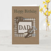 Vater Carpenter Handyman Birthday Karte (Gelbe Blume)