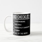 Vater Checklist Hardworking Zuverlässig und unglau Kaffeetasse (Links)