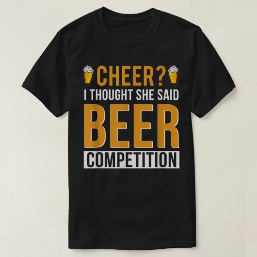 Vater Cheerleader Ich dachte, sie sagte Bierbeere  T-Shirt (Design vorne)