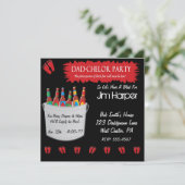 Vater-Chelor-Party Einladungen (Stehend Vorderseite)