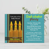 Vater-Chelor-Party - Einladungen für eine Babydusc (Stehend Vorderseite)