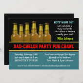 Vater Chelor Party Pub Crawl Diaper Einladungen fü (Vorne/Hinten)