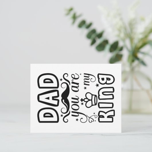 Vater Chess King Postkarte (Stehend Vorderseite)