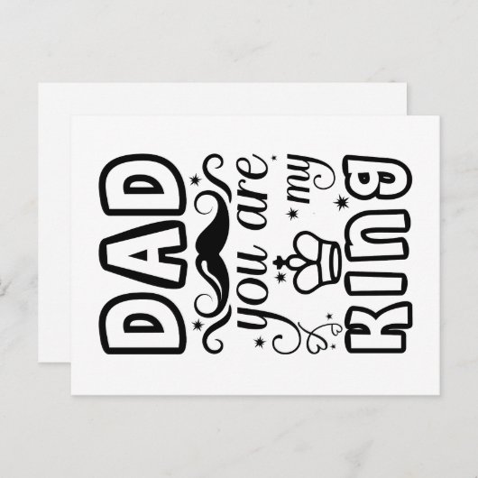 Vater Chess King Postkarte (Vorne/Hinten)