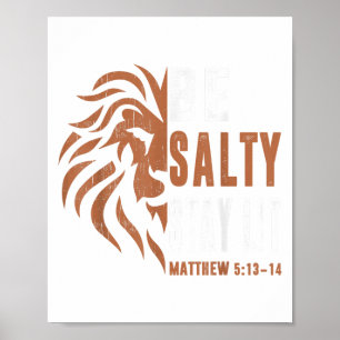 Vater Christliches T-Shirt Sei Salzig Bleib Lit Mä Poster