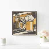 VATER Classic Cold Beer Quadratische Wanduhr (Zuhause)