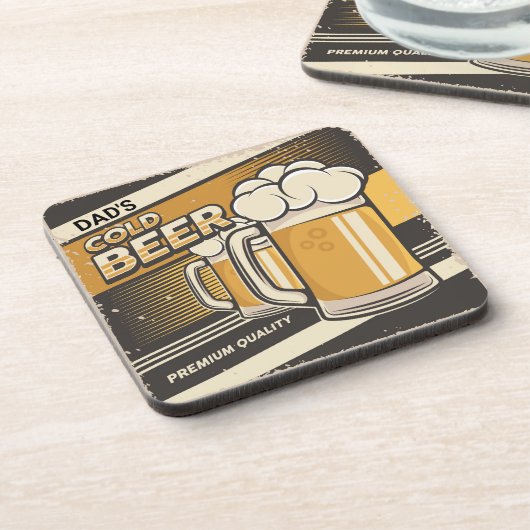 VATER Classic Cold Beer Throw Kissen Getränkeuntersetzer (Linke Seite)