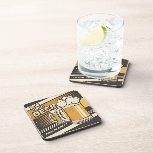 VATER Classic Cold Beer Throw Kissen Getränkeuntersetzer (Rechte Seite)