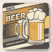 VATER Classic Cold Beer Throw Kissen Getränkeuntersetzer (Vorderseite)