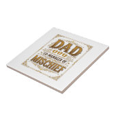 Vater Co-Manager des Unfugs Lustiges Vater-Design_ Fliese (Seite)