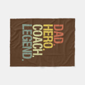 Vater Coach Vater Heldin Coach Legende Designs Fleecedecke (Vorderseite (Horizontal))