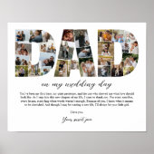 Vater Collage Auf meinem Hochzeitstag Vater Gesche Poster (Vorne)