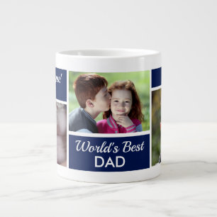 Vater-Collage-Riesen-Kaffeetasse "Bester Vater der Jumbo-Tasse