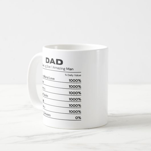 Vater Cool Bester Vater Koffein Lover Kaffeetasse (Vorderseite Links)