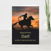 Vater Country Western Cowboy Happy Geburtstag Karte (Vorderseite)