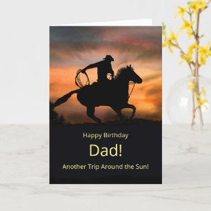 Vater Country Western Cowboy Happy Geburtstag Karte