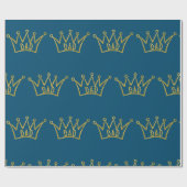 Vater Crown Vatertag Glitzer Wrapping Paper Geschenkpapier (Flach)