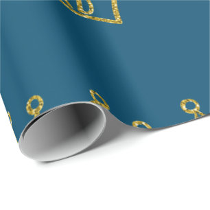 Vater Crown Vatertag Glitzer Wrapping Paper Geschenkpapier