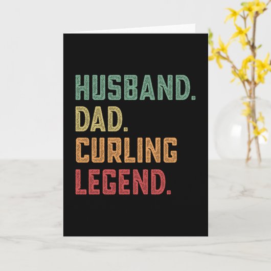 Vater Curling Legend Karte (Gelbe Blume)