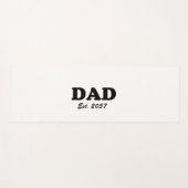 Vater Custom est date moderne typografisch schwarz Yogamatte (Vorderseite (Horizontal))