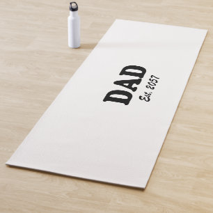 Vater Custom est date moderne typografisch schwarz Yogamatte