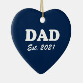 Vater Custom Est Dattelsee Blau niedlich modernes Keramik Ornament (Rechts)