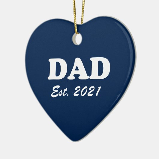 Vater Custom Est Dattelsee Blau niedlich modernes Keramik Ornament (Links)