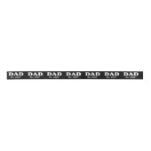 Vater Custom Est Datum Moderne Typografie Schwarz- Satinband (Vorderseite)