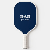 Vater Custom Established Datumsplatz Blau Moderne Pickleball Schläger (Vorderseite)