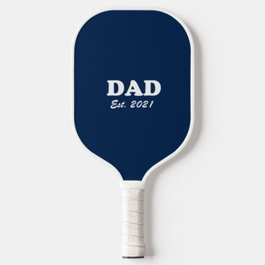 Vater Custom Established Datumsplatz Blau Moderne Pickleball Schläger (Vorderseite)