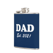 Vater Custom Established Datumsplatz blau weiß, mo Flachmann (Links)