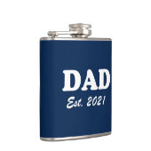 Vater Custom Established Datumsplatz blau weiß, mo Flachmann (Rechts)