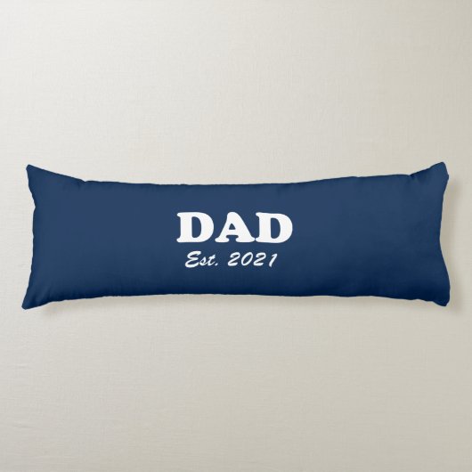 Vater Custom Established Datumsplatz blau weiß, mo Seitenschläferkissen (Vorderseite)
