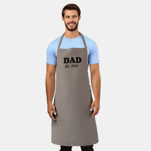 Vater Custom Establishment date greige beige grill Schürze