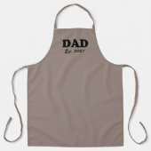 Vater Custom Establishment date greige beige grill Schürze (Vorderseite)