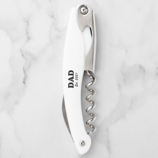 Vater Custom Establishment date personalisiert mod Kellnermesser (Rückseite)